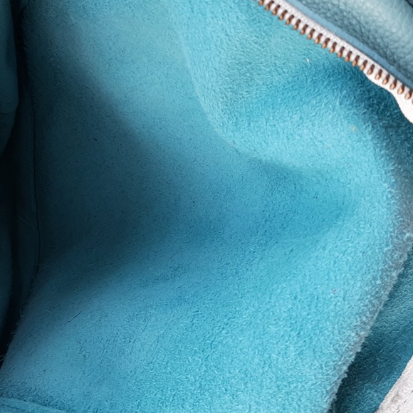 Lund Leather Co. Torquoise Leather Zippered Backpack - Picture 5 of 5